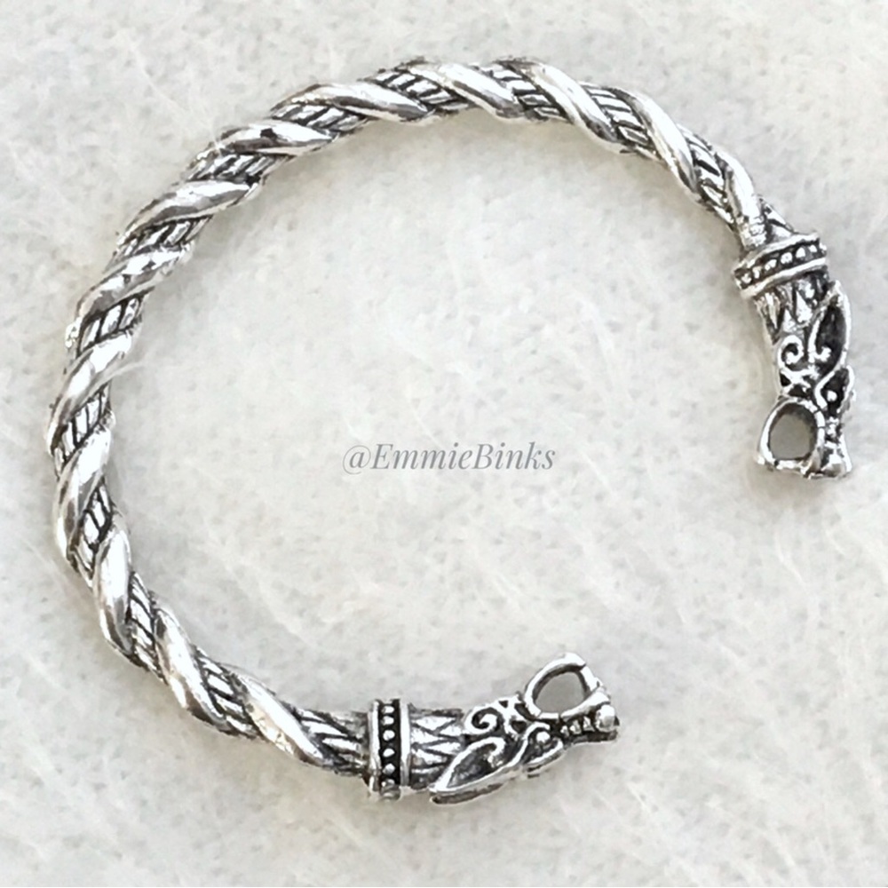 New 2 Headed Dragon Cuff Bracelet | Norse Viking / Chinese Good Luck Jewelry